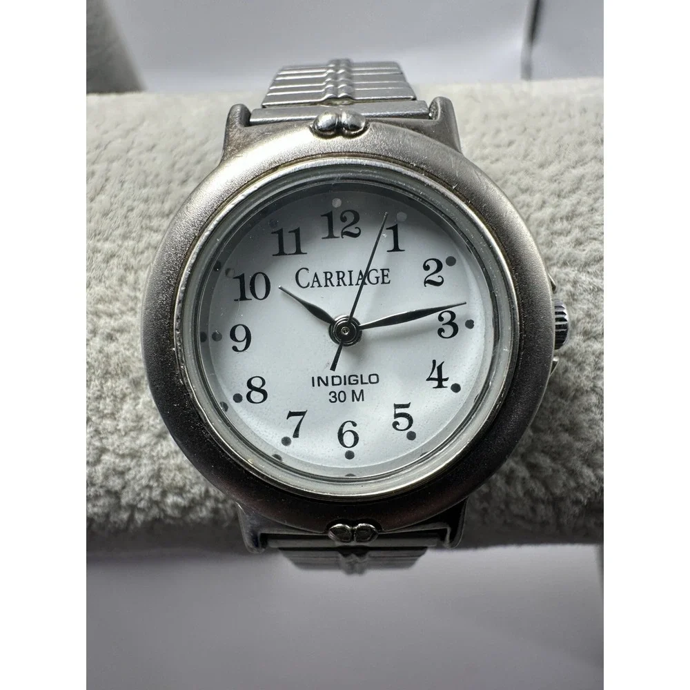 Carriage By Timex Indiglo Ladies Watch‎ New Battery 26MM 6